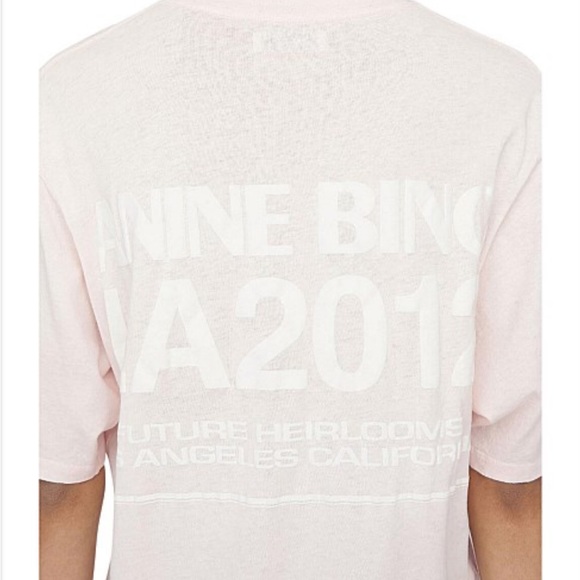 Anine Bing WES TEE BING LA IN WASHED PINK - Picture 3 of 8